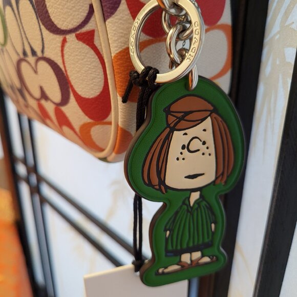 COACH X Peanuts Peppermint Patty Bag Charm - New with Tags - Picture 2 of 5